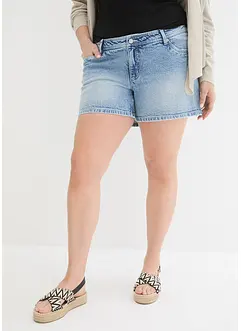 Shorts di jeans elasticizzati, a vita media, bonprix