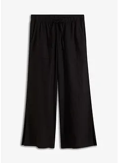 Pantaloni larghi in misto lino, bonprix