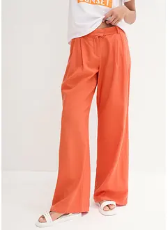 Pantaloni a palazzo in misto lino leggero, bonprix