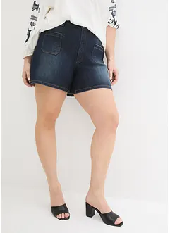 Shorts di jeans elasticizzati, a vita alta, John Baner JEANSWEAR