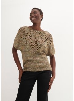 Maglione traforato con paillettes colorate, bpc selection