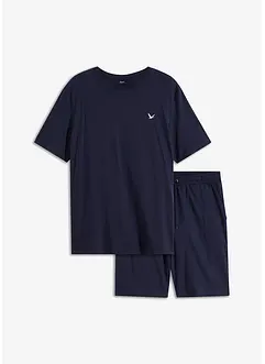 T-shirt e pantaloni corti in maglina di puro cotone biologico (set 2 pezzi), bonprix