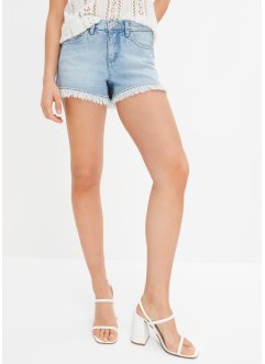 Shorts di jeans con frange in strass, BODYFLIRT