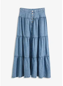 Gonna a balze con bottoni, bonprix