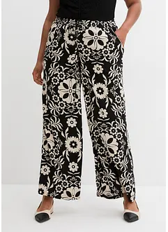 Pantaloni larghi in viscosa fluente, bonprix