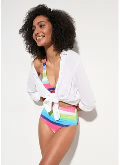 Slip a vita alta per bikini in poliammide riciclata, bpc bonprix collection