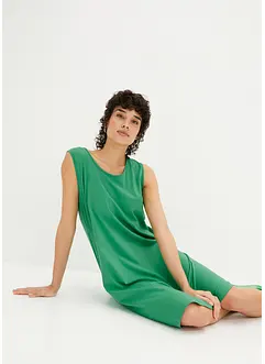Abito corto svasato di jersey, smanicato, bonprix