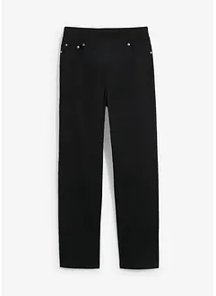 Pantaloni in cotone con elastico in vita e cinta comoda, straight, bonprix