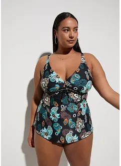 Top per tankini con tasche portaprotesi in poliammide riciclata, bonprix