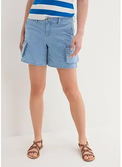 Shorts di jeans cargo, a vita media, John Baner JEANSWEAR