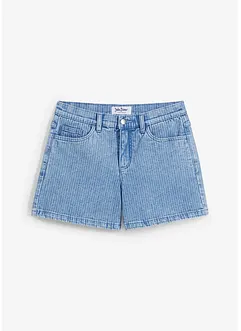 Shorts di jeans a righe, a vita media, John Baner JEANSWEAR