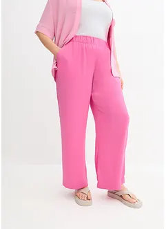 Pantaloni con effetto operato e cinta comoda, bonprix