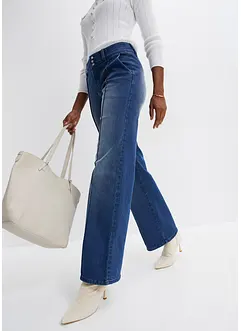 Jeans con bottoni decorativi, wide leg, bonprix