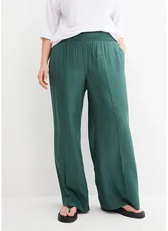 Pantaloni con elastico in vita in viscosa crêpe fluente, bonprix