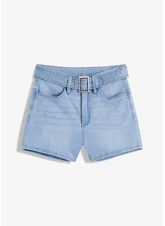 Shorts di jeans con cintura (set 2 pezzi), bonprix