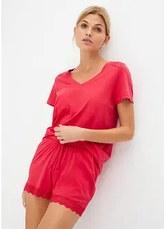 Pigiama estivo con pizzo delicato, bonprix