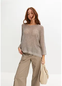 Maglione traforato glitterato, bonprix