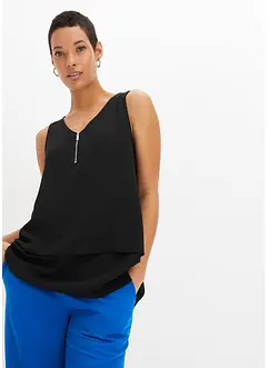 Top in viscosa con cerniera, bonprix