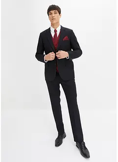 Completo da matrimonio (5 pezzi) giacca, pantaloni, gilet, cravatta, fazzolettino, slim fit, bonprix