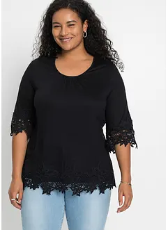 Maglia con pizzo, bonprix