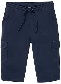 Bermuda lunghi cargo in felpa di puro cotone, regular fit, bonprix