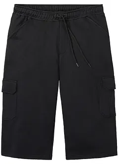 Bermuda lunghi cargo in felpa di puro cotone, regular fit, bonprix