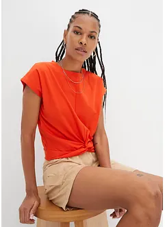 T-shirt cropped in puro cotone biologico, bonprix
