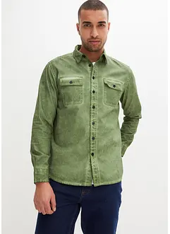 Camicia a maniche lunghe in puro cotone effetto lavato, bonprix
