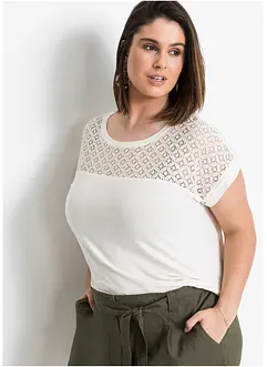 Maglia con pizzo, bonprix