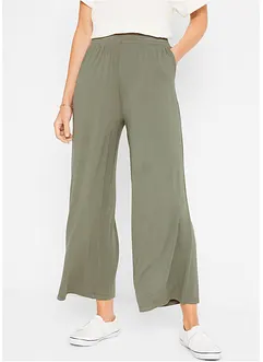 Pantaloni cropped in jersey di viscosa, bonprix