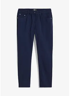 Pantaloni con elastico in vita in puro cotone regular fit, straight, bonprix