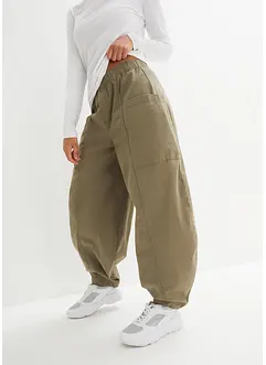 Pantaloni in twill di misto cotone elasticizzato, bonprix