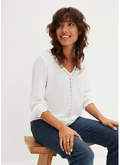 Maglia lunga in misto viscosa, bonprix