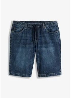 Bermuda elasticizzati in jeans leggero con elastico in vita, slim fit, bonprix