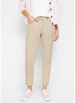 Pantaloni in twill cropped in look usato, bonprix