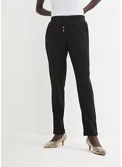 Pantaloni con elastico in vita in misto viscosa, bonprix