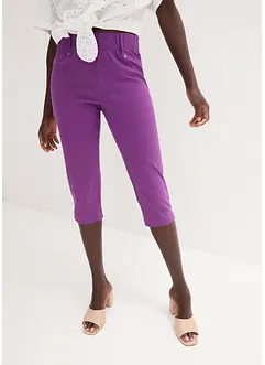 Pantaloni capri elasticizzati con elastico in vita, bonprix