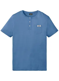 Maglia serafino a maniche corte in puro cotone biologico, bonprix