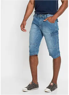 Bermuda cargo lunghi in jeans leggeri, relaxed fit, bonprix