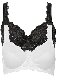 Reggiseno con ferretto e pizzo delicato (pacco da 2), bonprix
