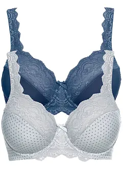 Reggiseno con ferretto e pizzo delicato (pacco da 2), bonprix