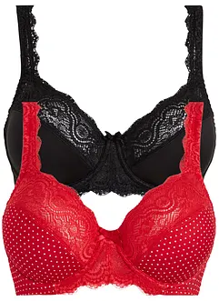 Reggiseno con ferretto e pizzo delicato (pacco da 2), bonprix
