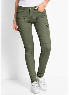 Pantaloni cargo in misto cotone elasticizzato, bonprix
