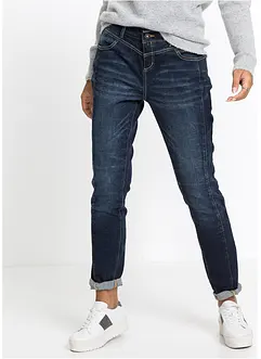 Jeans boyfriend elasticizzati, vita media, bonprix