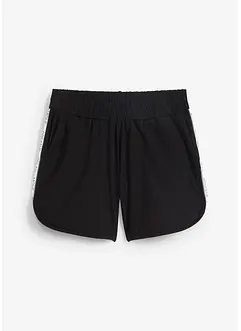 Pantaloni corti sportivi con righe a contrasto, bonprix