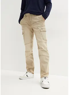 Jeans elasticizzati cargo regular fit, straight, bonprix