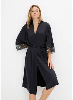 Kimono in satin con ricami, bonprix