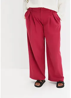 Pantaloni elasticizzati a palazzo con pinces, bonprix