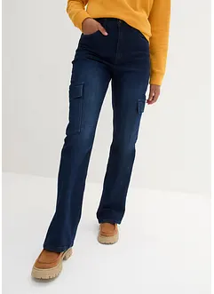 Jeans cargo a vita alta con cinta comoda, bonprix