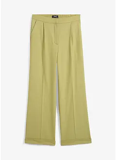 Pantaloni cropped in simil lana con cinta comoda, bonprix